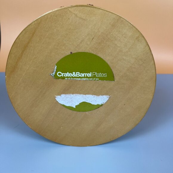 Crate & Barrel Dessert Appetizer Cheese Plates 6 1/2" Set of 6 - Picture 5 of 11